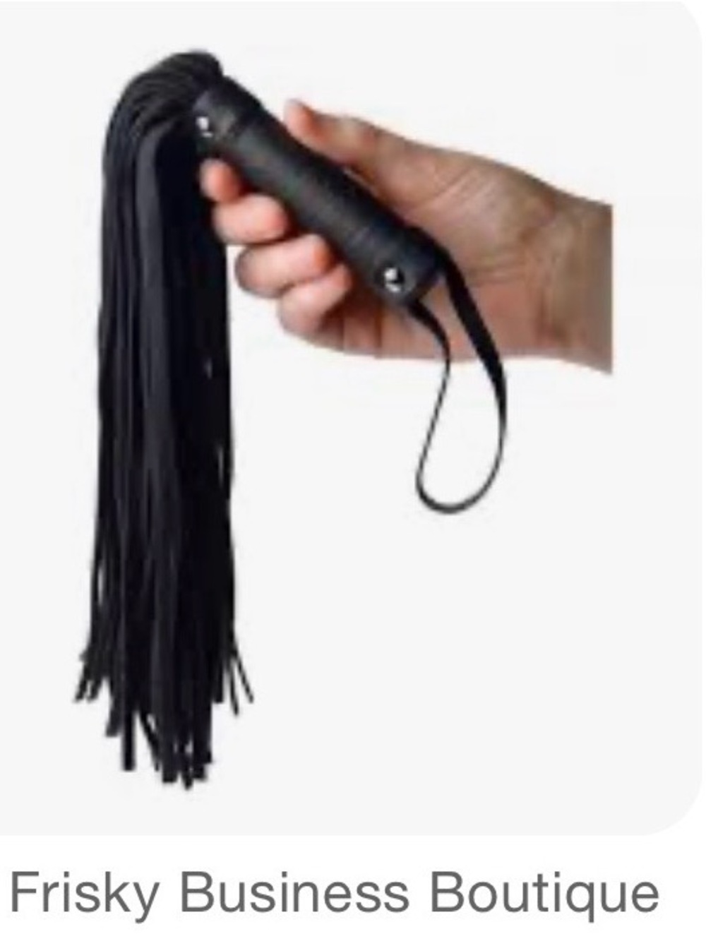 Black Beginner-Friendly BDSM Whip with Braided Handle for Spanking Sensory Play